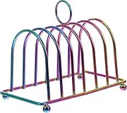 VALICLUD Stainless Steel Toast Rack Bookshelf Metal Display Bread and Toast Kitchen Rack for Countertop