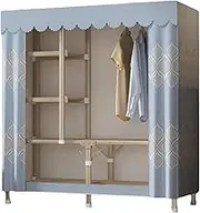 Polyester Portable Closets with Curtain Large Capacity Portable Wardrobe Storage for Closet Organizers and Storage