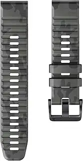 FKMBD 22mm 26MM Camouflage Silicone Watch Band For Garmin Fenix 5/6 Pro/7X Instinct 2/2X Forerunner 955/945 Quick Release Wristband