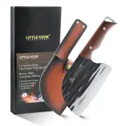 Serbain Chef Knife, Little Cook 6.1 inch Ancient Forged Meat Cleaver Butcher ...