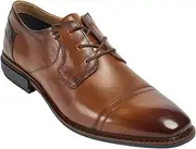 [Pod] Savage Leather/Textile Men's Cognac Lace-Up Shoes, Light Brown, 8 UK