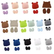Newborn Beanie Hats Gloves set for Baby Girls Boys Infant Toddler Hat Gloves