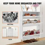 Shoe Cabinet with 3 Flip Drawers Freestanding Storage Organizer for Heels Boots