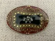 Vintage Pin with Stones. Oval Shape, very Unique