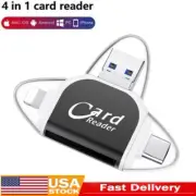 New Multi-Port 4 in1 Universal Card Reader, Memory Card Reader Multiport Adapter