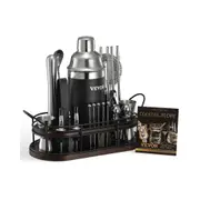 VEVOR Cocktail Shaker Set 23 Pcs Bartender Kit Stainless Steel Bar Tools Silver