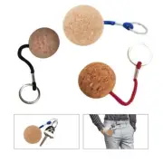 2 Pcs Floating Cork Ball Key Ring Sailing Boat Float Buoyant Rope Kayakd