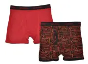 Calvin Klein Boys Black/Orange 2 Pack Boxer Briefs Size 4/5 6/7 8/10 12/14 16/18