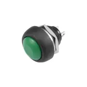 2Pcs,12mm Green Momentary Push Button Switch Round Flat Button SPST NO