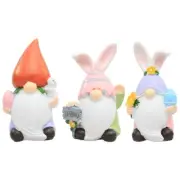 Easter Bunny-Dwarf-Doll Statue Resin Rabbit Holding Egg Figurine Holiday