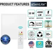 2 PK 2x2 LED Flat Panel Light Remote Control 3000k-5000k Dimmable Office Troffer