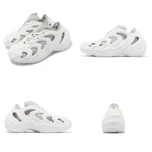 【adidas 愛迪達】休閒鞋 adiFOM Q 白 灰 男鞋 女鞋 鏤空 解構 洞洞鞋 三葉草 愛迪達(HP6584)