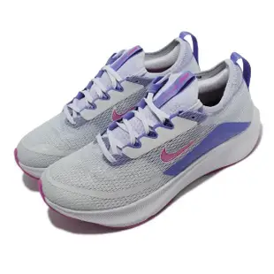 【NIKE 耐吉】慢跑鞋 W Zoom Fly 4 氣墊 女鞋 跑鞋 運動 灰 粉(CT2401-003)