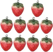 [CIMAXIC] Pcs Diy Strawberry Bow Charm Keychain Jewellery Making Accessories Cute Bag Charms