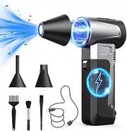Electric Air Duster 180000RPM, Super Power Cordless Air Blower, Rechargeable Brushless Motor, 3-Speed Adjustable Compressed Air Duster for PC, Keyboard, Car, Home, Outdoor