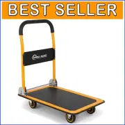 Effortless Maneuver Folding Dolly with Padded Grip Handle - 360-Degree Wheels