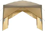 COOKX 4-Sided Right-Angle Folding Tent with 2 Doors 2 Windows Waterproof Assembled Tent Sun Shelter