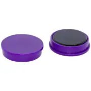 10x PURPLE Whiteboard Fridge Button Magnet 30mm x 7mm Magnet Craft Art Holder