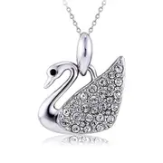 Krystal Swan Necklace Embellished With SWAROVSKI® Crystals