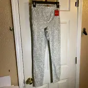 Spanx Women XS EXTRA SMALL Ankle Leggings Speckled Gray Pockets Stretch Rave Fun