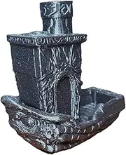 DND Dice Tower and Tray, 3D-Printing Black Pirate Ship Dice Rolling Tower for Dragons and Dungeons D&D Tabletop RPG Games Black B