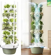 Hydroponics Growing System Tower, Hydroponics Growing System Garden for Indoor with LED Light, 5/7/9 Layers,Tower Hydroponics Sys-TEM for Herbs and Vegetables 9th Floor