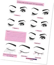 Generic Lash Extension Guide Eyelash Style Poster Eyelashes Wall Decor Eyelash Technician Forms, Poster B