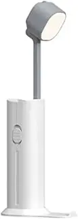 Veulrn White Mini Power Bank with Portable Led Learning and Reading Small Table Lamp Suitable for Families 1200 MAh
