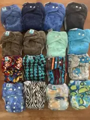 Itti Bitti Tutto MCN Modern Cloth Nappy x 16 Nappies 0-3years OSFM