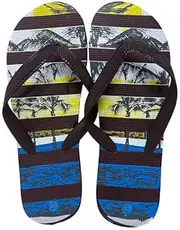 [1st American] Summer Flip Flops for Men and Women, Blackberry, yellow, white, light blue, 10 AU