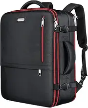 Carry on Backpack, Airline Flight Approved Travel Backpack for Women Men, 40L Extra Large Expandable Water Resistant Luggage Backpack Lightweight Daypack Perfect Fit for 17 17.3 Inch Laptop, Black