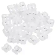 Cord Locks, 100 Pack Oval Spring Toggle Stopper, Clear