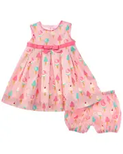 Rachel Riley Ice Cream Dress & Bloomer Set