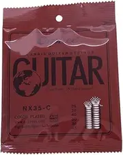 RAYWE NX35-C Nylon Classical Guitar Strings 6pcs Full Set Replacement (.028-.045) Nylon Core Color Steel Plated Hard Tension
