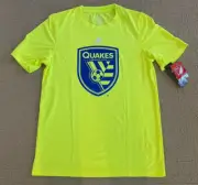 NEW MLS San Jose Quakes Adidas Performance Youth XL (18) Shirt Neon Yellow