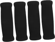 BRIGHTFUFU 4pcs Shock Absorbing Baseball Bat Cover Baseball Grip Baseball Accessories Hand Protection Sleeve Handle Wrap Upgrade Grip Sleeve for Fitness Baseball Bat Cushion Black Sponge