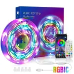 LED智能條USB 5050RGBIC APP控製音樂與遙控器衕步，用於臥室電視背光天花闆遊戲室