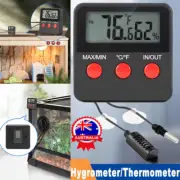 Digital Thermometer Hygrometer Humidity Meters W/ Probe for Egg Incubator AU