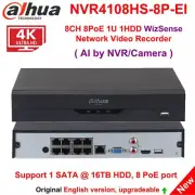 Dahua NVR4108HS-8P-EI 8CH 8PoE 1SATA 4K NVR AI WizSense 16MP Net Video Recorder