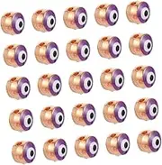 TEHAUX 100pcs Alloy Evil Eye Beads for DIY Bracelets Halloween Decorations Creative Charms to Ward Off Negativity Premium Quality for Use for Crafting and Festive Occasions