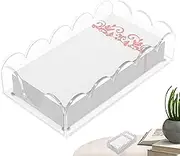 Acrylic Napkin Holder, Transparent Tray for Towel, Household Beverage Napkin Holder Tray for Dinner, Kitchen, Bathroom, Restaurant