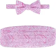 [Trafalgar] Men's Sobee Paisley Cummerbund and Bow Tie Set