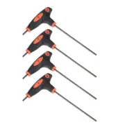 3mm Hex Key T-Handle Dual End Wrench Spanner, Metric S2 Steel 4 Pcs
