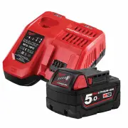 Milwaukee M18SP-501B - 18V Starter Pack - 1 x 5.0Ah Battery & Fast Charger