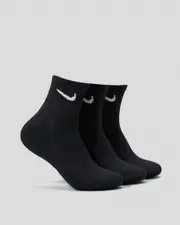 [Nike] Nike Men's Everyday Cushion Socks 3 Pack in Black/White Size XL XL Black/White