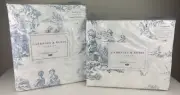 Cabbages & Roses KING Country Toile Set Duvet Shams Sheets COMBO Blue White
