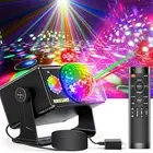 Party Lights Dj Disco Lights RGB 3 Lens DJ Strobe Light Sound Activated Stage Li