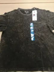 Champion Ladies Tshirt Black Stonewash Size L BNWT