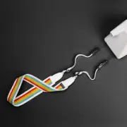 Polaroid Flat Camera Strap - White Rainbow