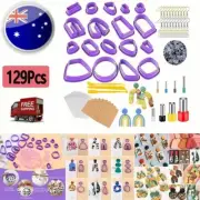 129PC DIY Clay Earring Cutters Set for Polymer Cutters Set Clay Jewelry Handmade